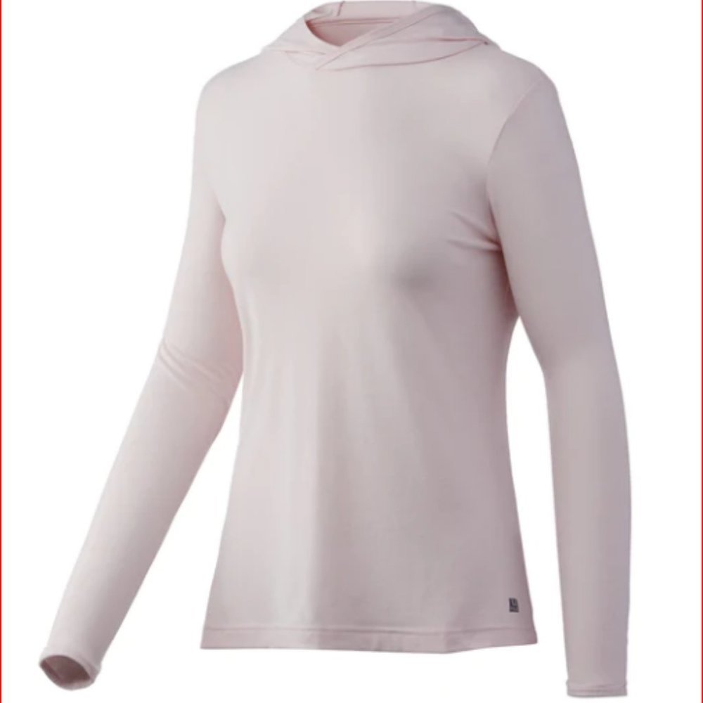 Huk Women's Pink UPF 50+ Sun Protection Pullover Hoodie Size XL